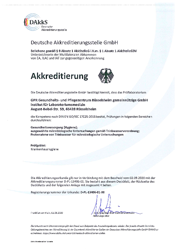 Akkreditierungs-Urkunde