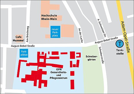Karte Parkplätze am GPR