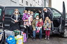 Flüchtlingsfamilie mit Ärzten