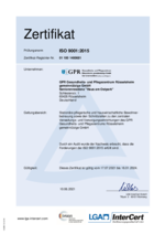 Zertifikat Seniorenresidenz