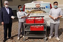 Lieferung der Fischbrötchen