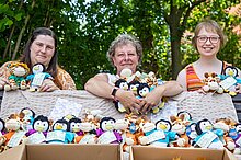 Übergabe Stofftiere