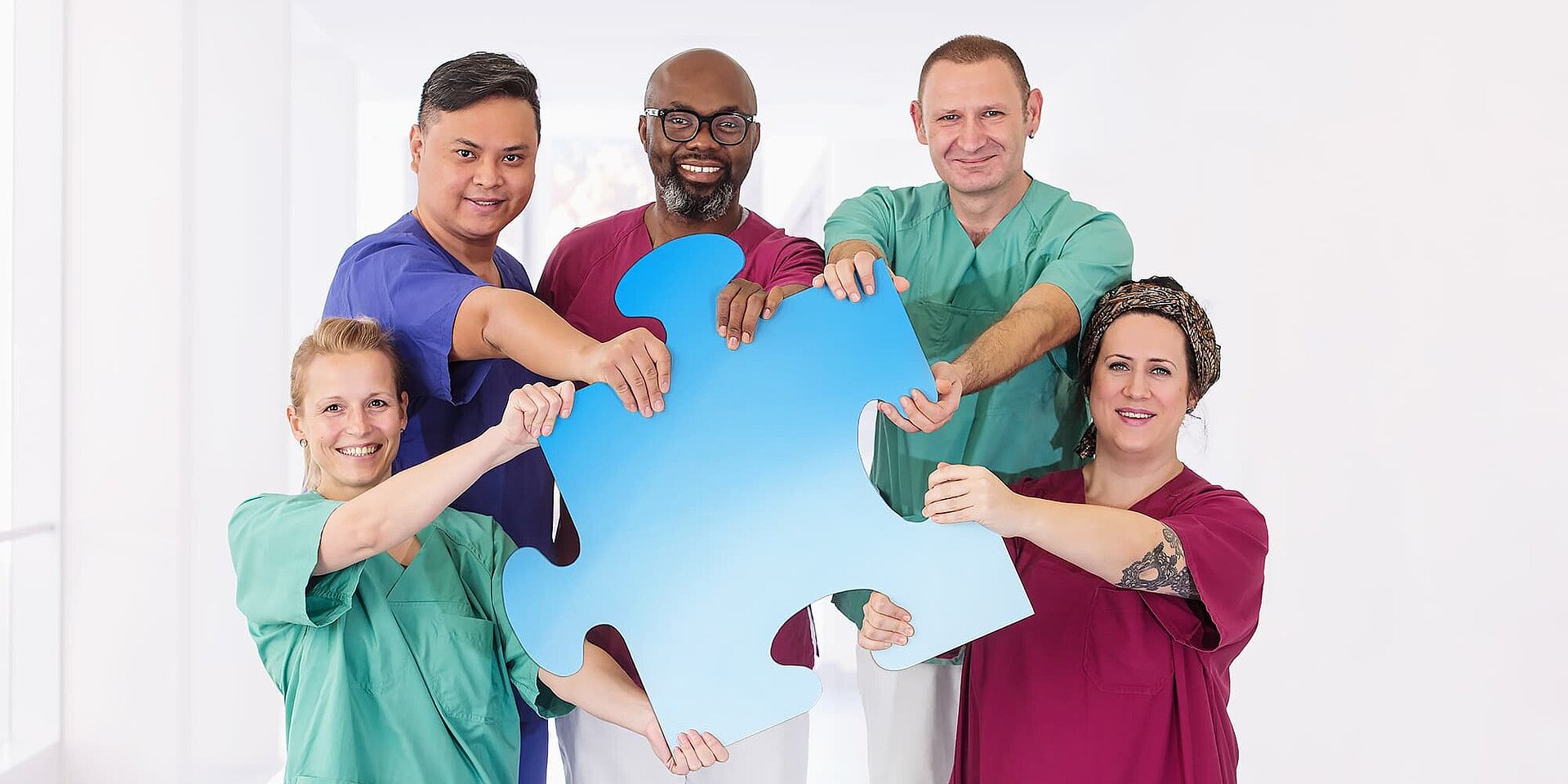 Pflege mit Puzzleteil