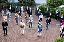 Der Abschlusskurs der Gesundheits- und Krankenpflege mit Rednern und Gästen