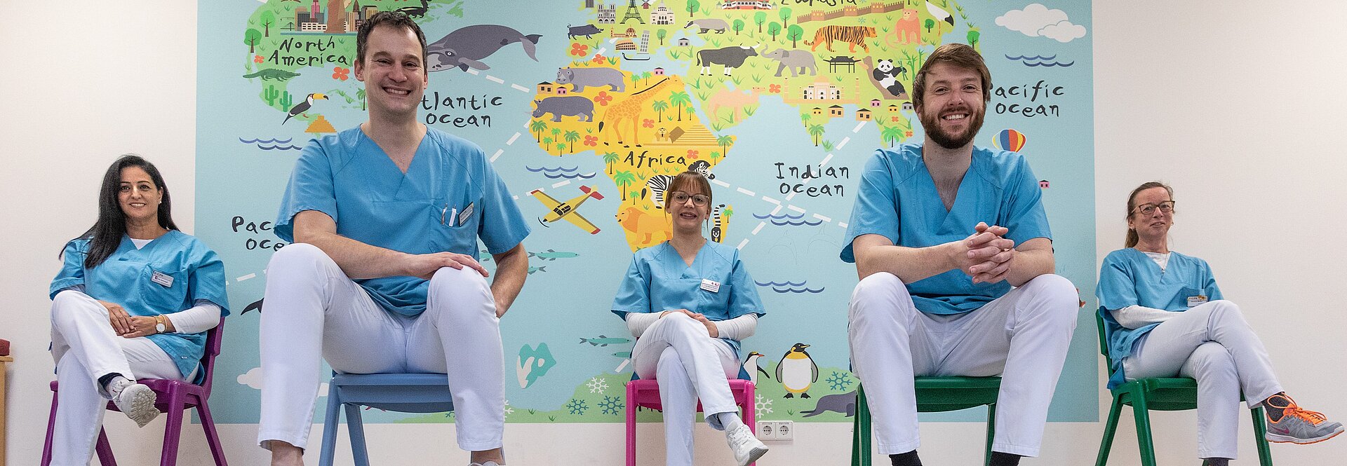 Das Team der Kinderarztpraxis