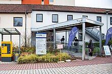 Eingan des Impfzentrums