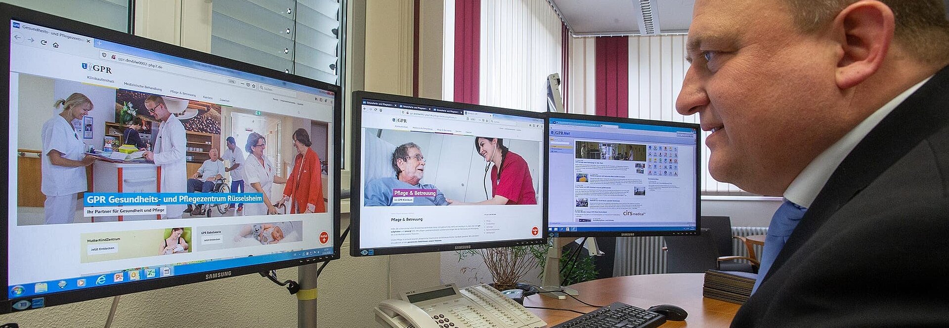 GPR Geschäftsführer Achim Neyer am Monitor