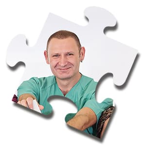 Puzzleteil Mitarbeiter Pflege